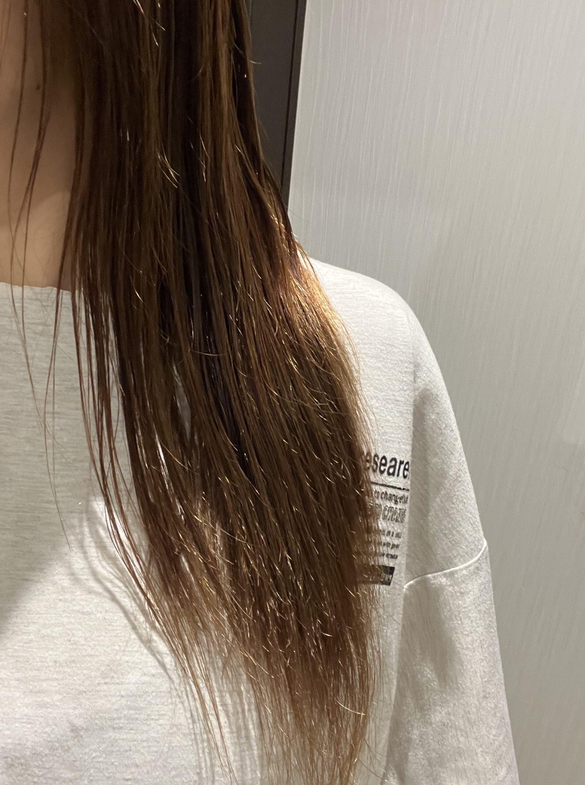 ヘアオイルつけてブラシしたあと