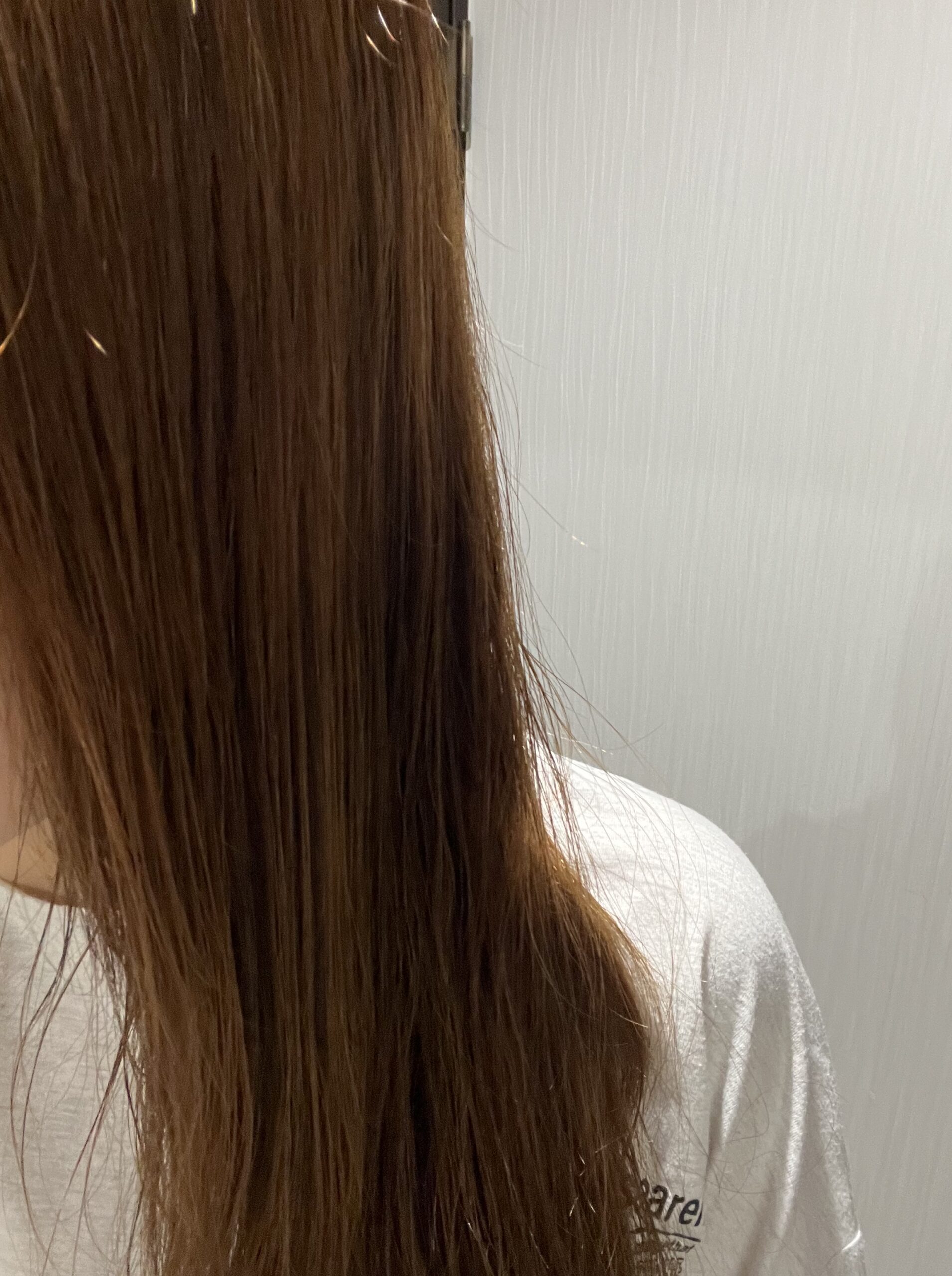 髪の毛の中間部分