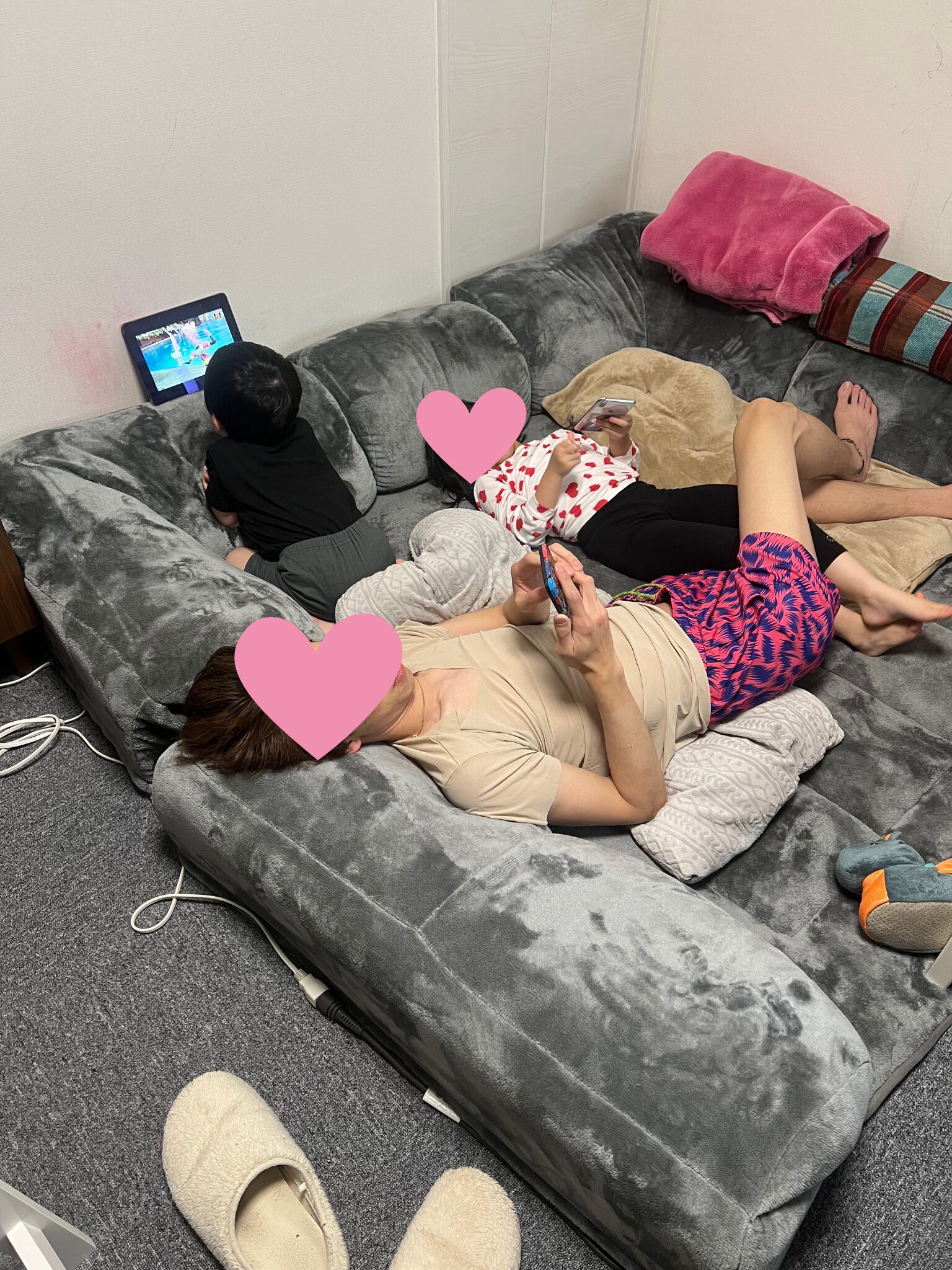 我が家でローソファを使ってみた様子